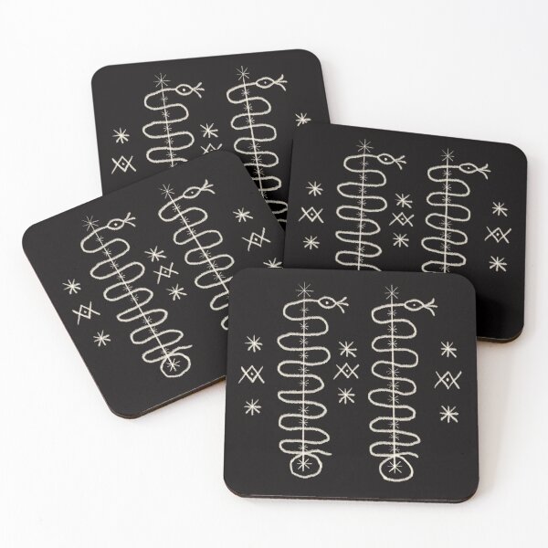 Item preview, Damballah Wedo Voudou Veve Black White Voodoo Danballa designed and sold by The  Murgatroyd.