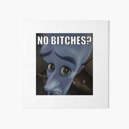 "No Bitches? Megamind Meme" Art Board Print For Sale By Romanticists ...