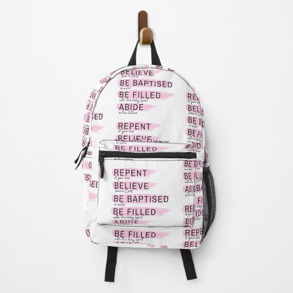 Item preview, Repent Believe Be baptised Be filled Abide- pink designed and sold by EdenAndOlive.