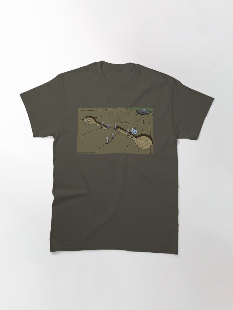 Alternate view of Crop Circle Planning - Warm Fuzzy Cynical Classic T-Shirt