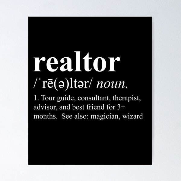 Item preview, Real Estate Agent Gift Funny Realtor Definition Closing Gift  designed and sold by The Junto Shop.