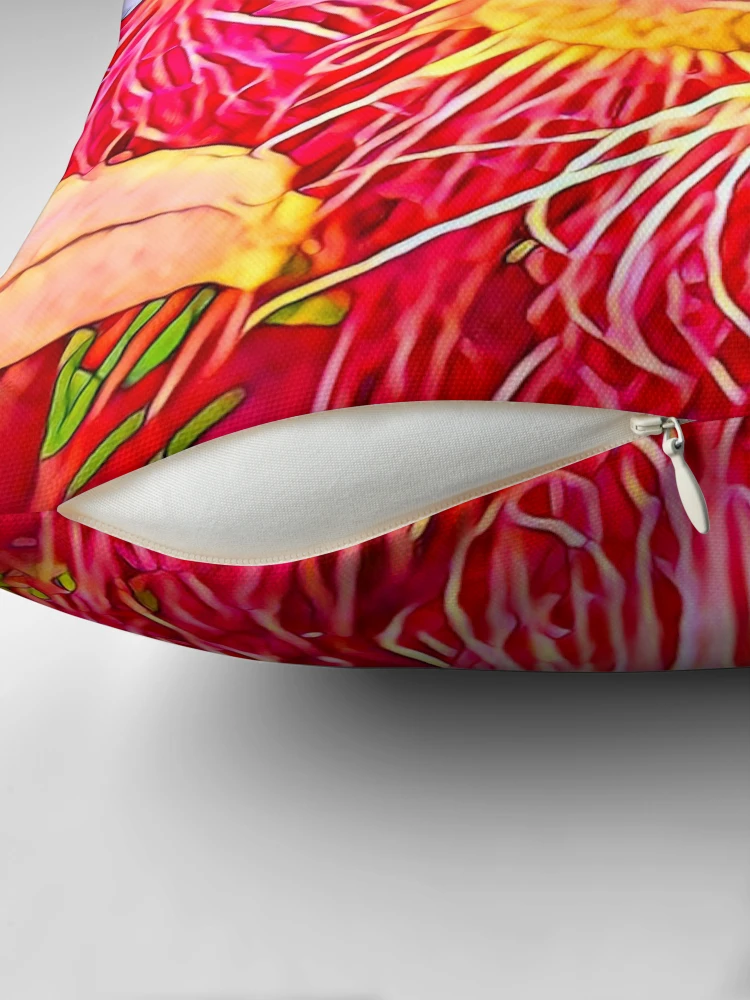 Thumbnail 2 of 4, Pillow, Orange Gums designed and sold by RandaRubyRed.