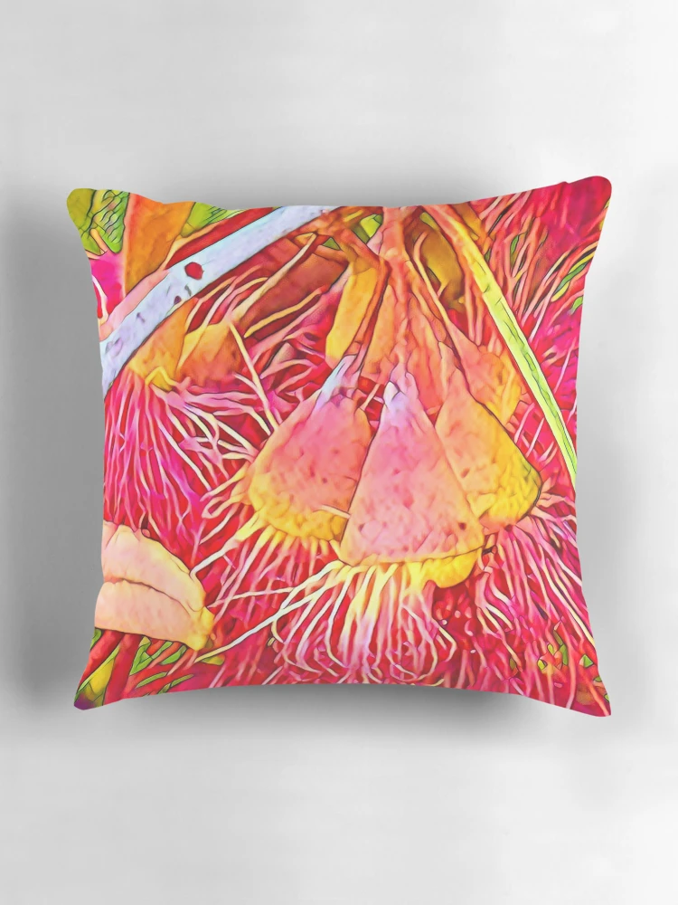 Thumbnail 3 of 4, Pillow, Orange Gums designed and sold by RandaRubyRed.