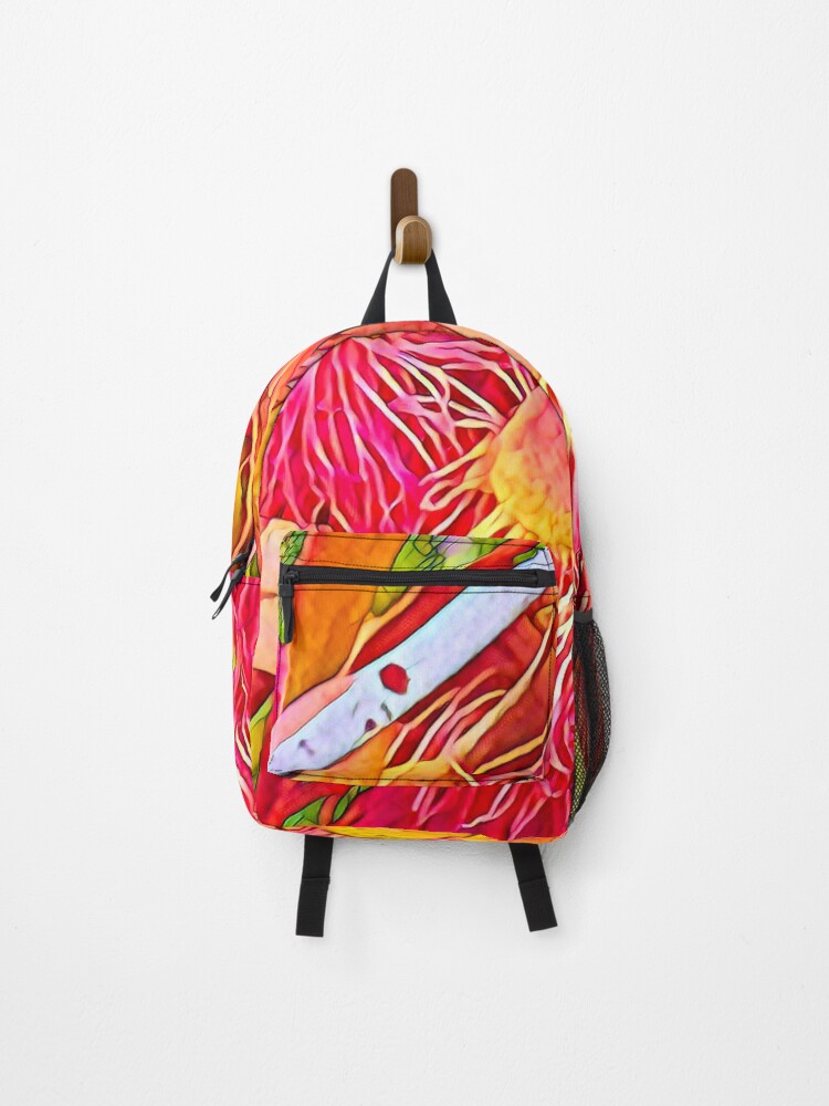 Thumbnail 1 of 3, Backpack, Orange Gums designed and sold by RandaRubyRed.