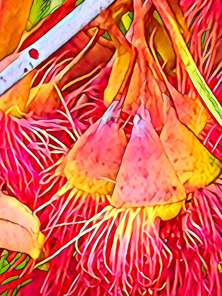 Thumbnail 3 of 3, Scarf, Orange Gums designed and sold by RandaRubyRed.