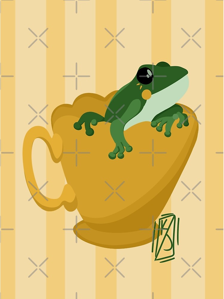 "Frogs and Teacups 3" Poster by sorioffantasy Redbubble