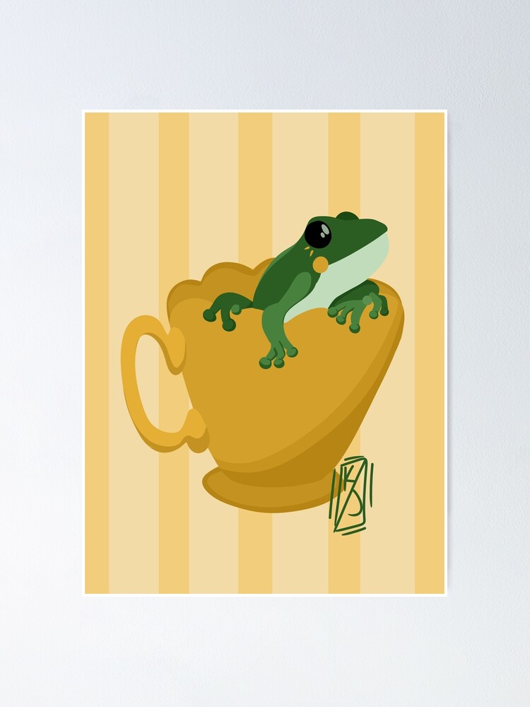 "Frogs and Teacups 3" Poster by sorioffantasy Redbubble