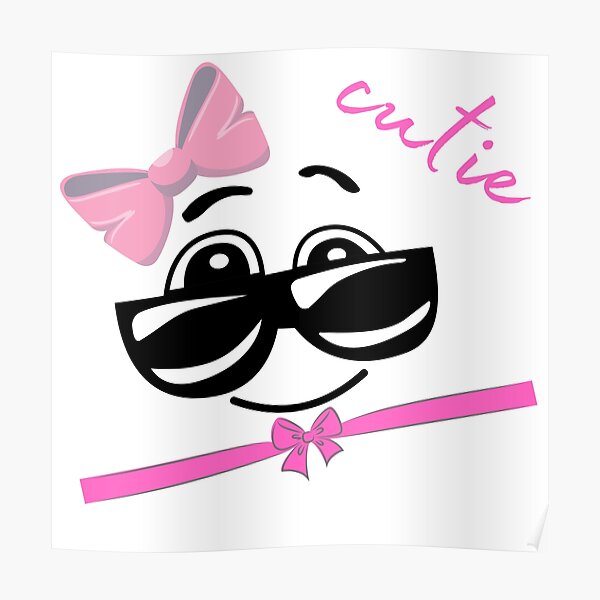 "cute pink ribbon emoji" Poster by emojiss Redbubble