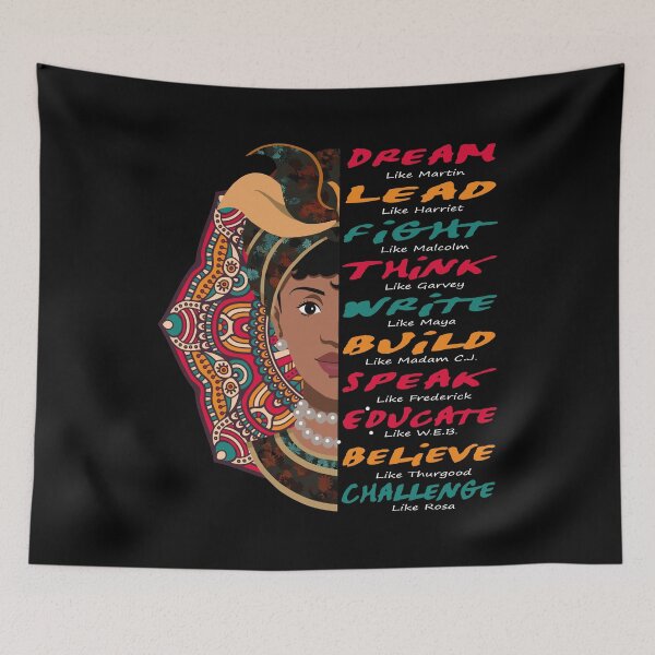 Item preview, Dream Lead Fight Think Write Build Speak Educate Believe Challenge Black month history  designed and sold by mountassirmahdi.
