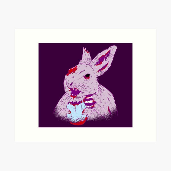 ZOMBIE RABBIT - HORROR MOVIE BUNNY - RED EYES RABBIT | Sticker