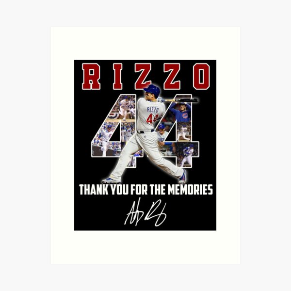 44 Anthony Rizzo Chicago Cubs 2012 2021 signature Memories thank