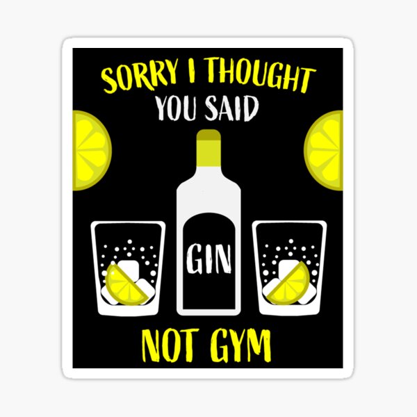 World Gin Day 12 June Cute Drinks Gifts Classic British G And T Sticker By Happygiftideas Redbubble