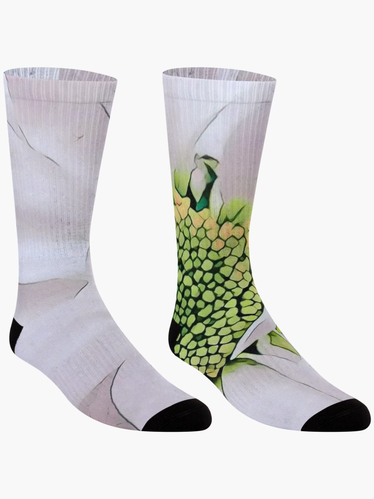 Thumbnail 3 of 5, Socks, Green Buds designed and sold by RandaRubyRed.