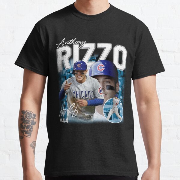 Chicago Cubs Shirt Mens Medium Blue Anthony Rizzo 44 MLB Baseball Cubbies