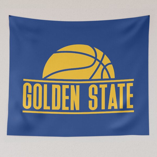Item preview, Golden State basketball modern logo blue designed and sold by KMA Home Design.