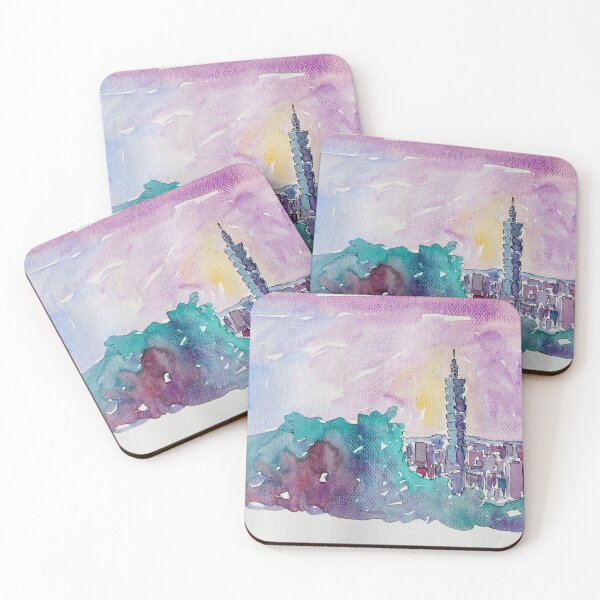 Item preview, Taipei Taiwan Skyline with 101 Tower designed and sold by artshop77.