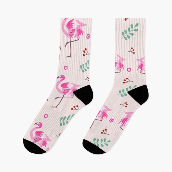 Item preview, Flamingo Pink Socks For Women's Girls Lady Girlfriend Womens Sock Gift Idea designed and sold by NOorYES.
