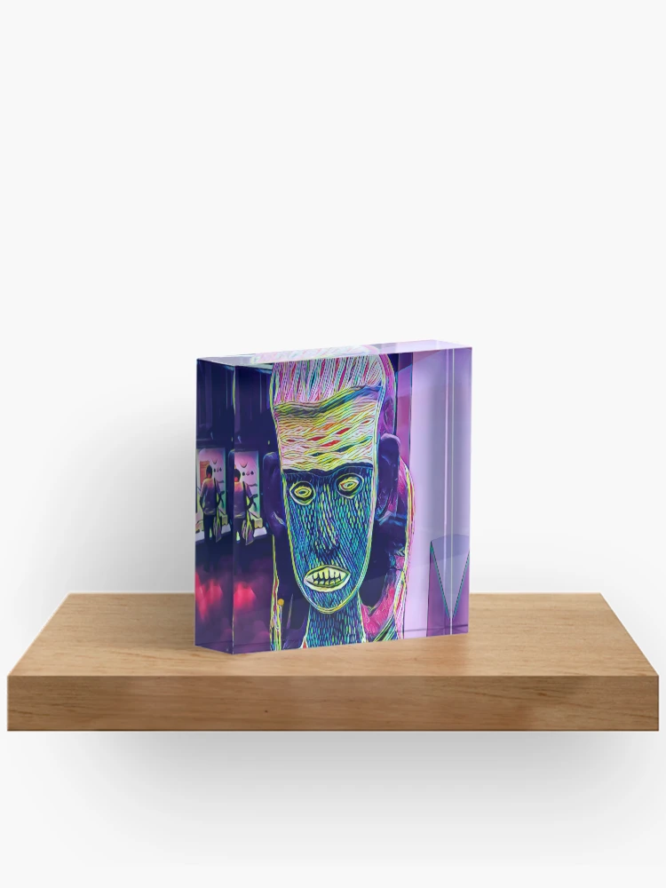 Thumbnail 2 of 5, Acrylic Block, African Mask designed and sold by RandaRubyRed.