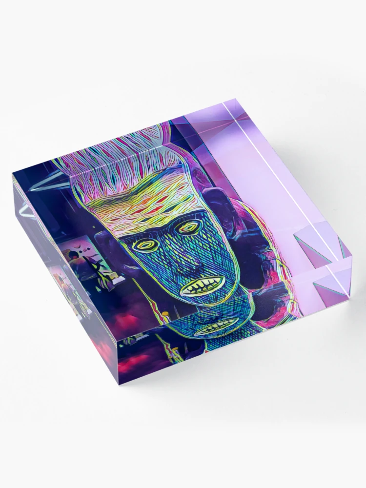 Thumbnail 4 of 5, Acrylic Block, African Mask designed and sold by RandaRubyRed.