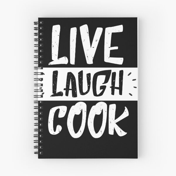 Item preview, live laugh cook - inspirational black & white designed and sold by vooART.