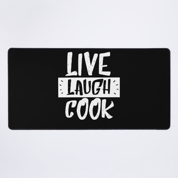 Item preview, live laugh cook - inspirational black & white designed and sold by vooART.