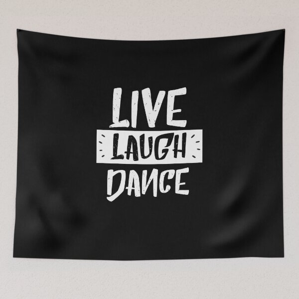 Item preview, live laugh dance - inspirational black & white designed and sold by vooART.