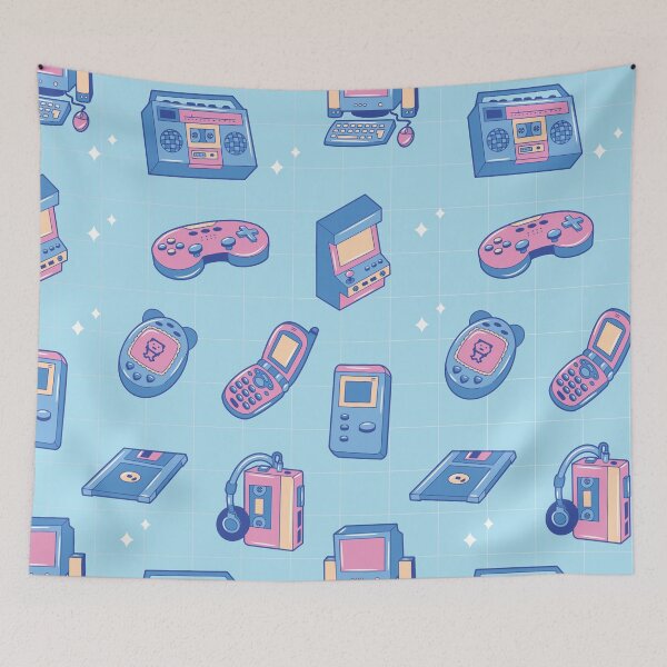 Item preview, 80s Nostalgic Arcade Carpet Pattern Pastel designed and sold by MrEddie10.