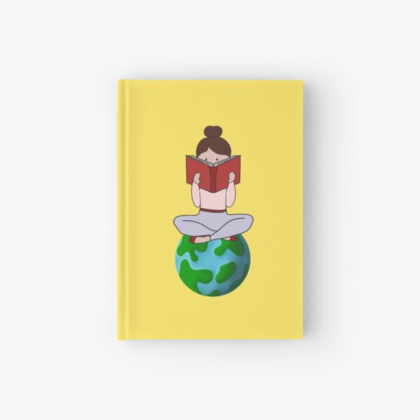 The World Belongs To Those Who Read - girl reading a book Hardcover Journal