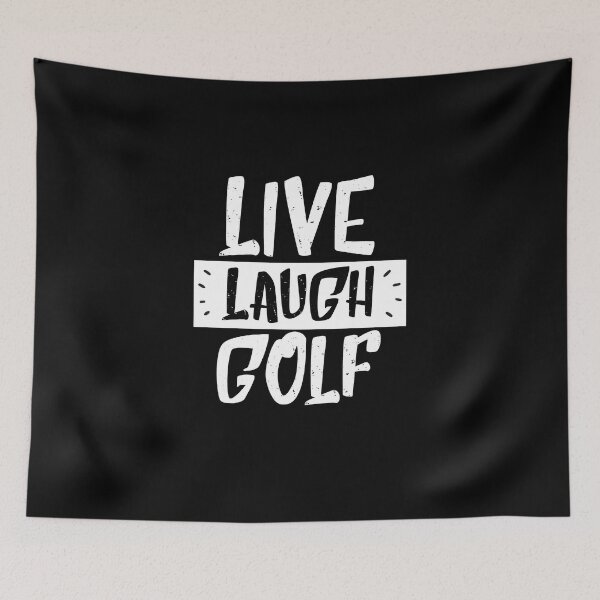 Item preview, live laugh golf - inspirational black & white designed and sold by vooART.