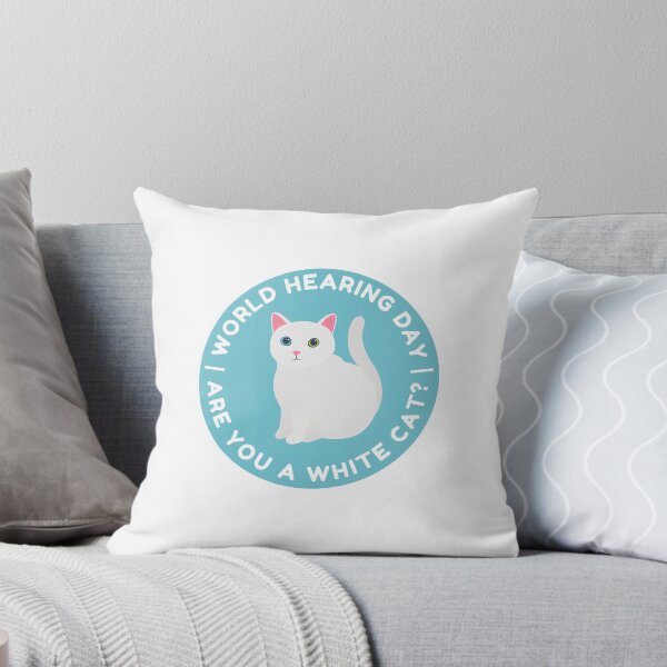 Item preview, White Cat Hearing designed and sold by Kat Iti.