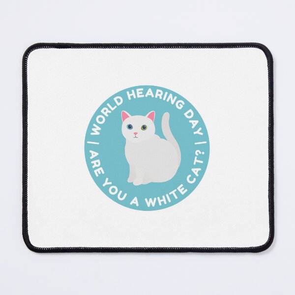 Item preview, White Cat Hearing designed and sold by Kat Iti.