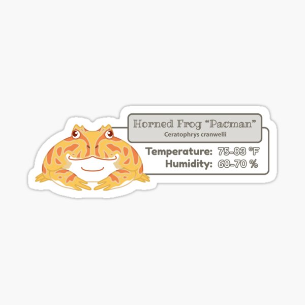 Pacman Frog (Albino) - Simple Info - Imperial Sticker