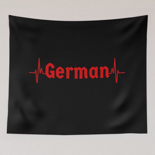 Item preview, German Heartbeat Line Red designed and sold by teewearstyle.