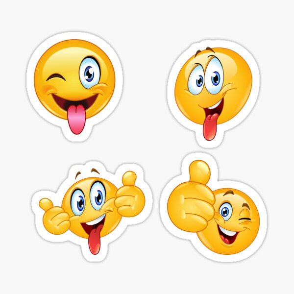 fun-emojis-facial-expressions-sticker-for-sale-by-ereadershop