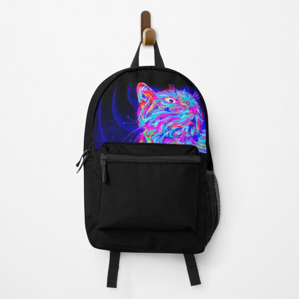 Item preview, 70s HIPPIE TOTALLY TRIPPY DESIGN NEON CAT designed and sold by THE AMERICAN TEEVANGELIST.