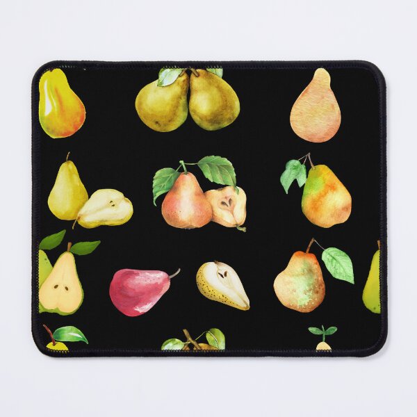 Item preview, Vintage Watercolor Pear Fruit on Black designed and sold by silviaol.