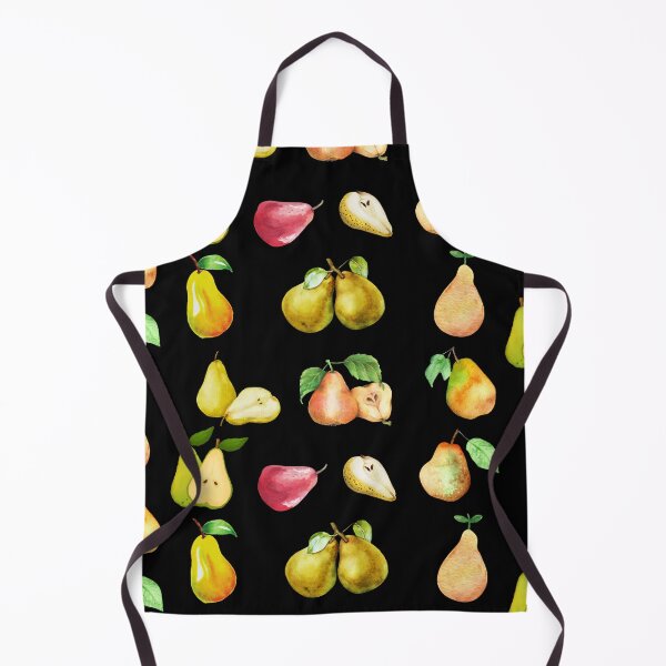 Item preview, Vintage Watercolor Pear Fruit on Black designed and sold by silviaol.