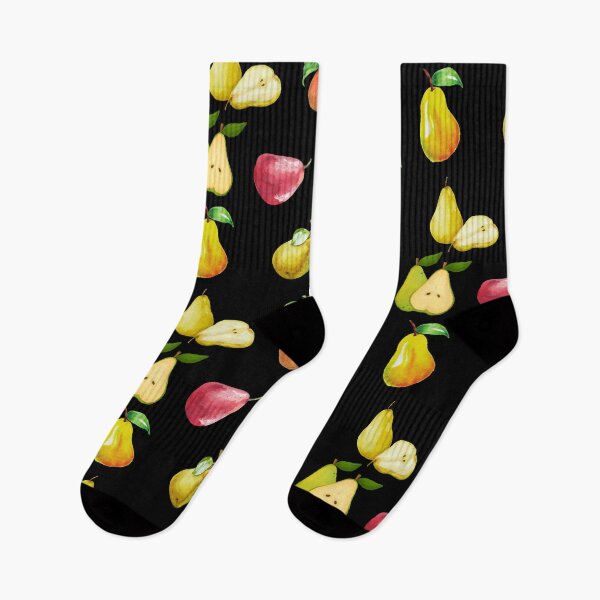 Item preview, Vintage Watercolor Pear Fruit on Black designed and sold by silviaol.