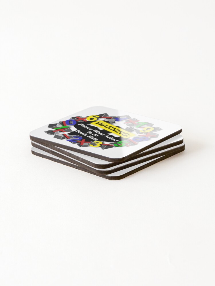 Thumbnail 4 of 5, Coasters (Set of 4), Basic Math = Hard designed and sold by Roll4Pod.