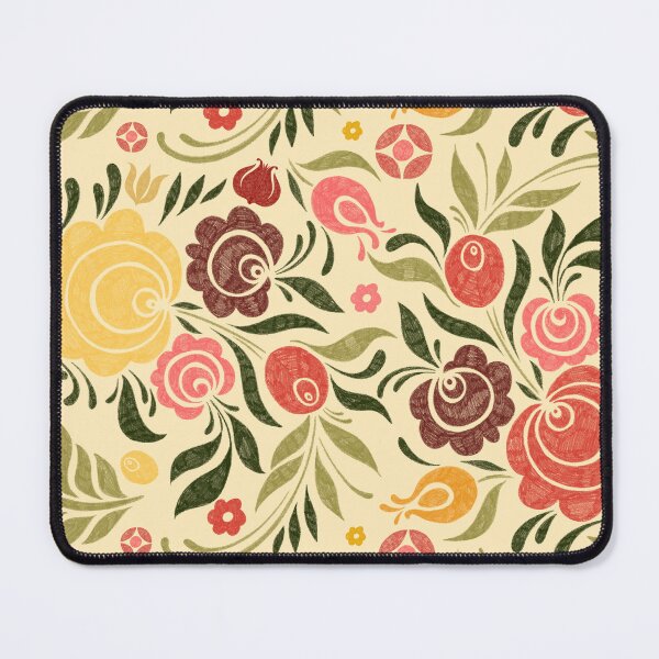 Item preview, Sketched Folk Art Floral Pattern designed and sold by ChelleCreate.