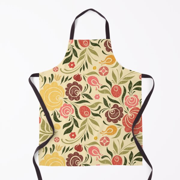 Item preview, Sketched Folk Art Floral Pattern designed and sold by ChelleCreate.