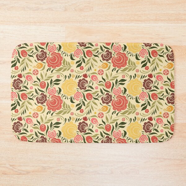 Item preview, Sketched Folk Art Floral Pattern designed and sold by ChelleCreate.