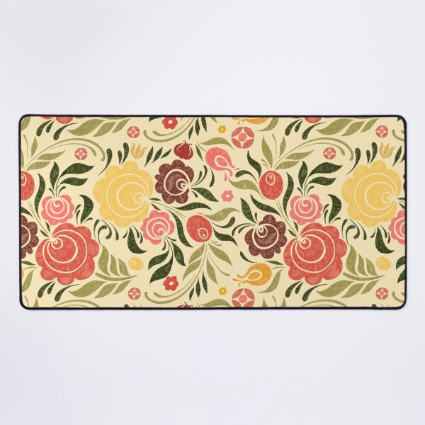 Item preview, Sketched Folk Art Floral Pattern designed and sold by ChelleCreate.