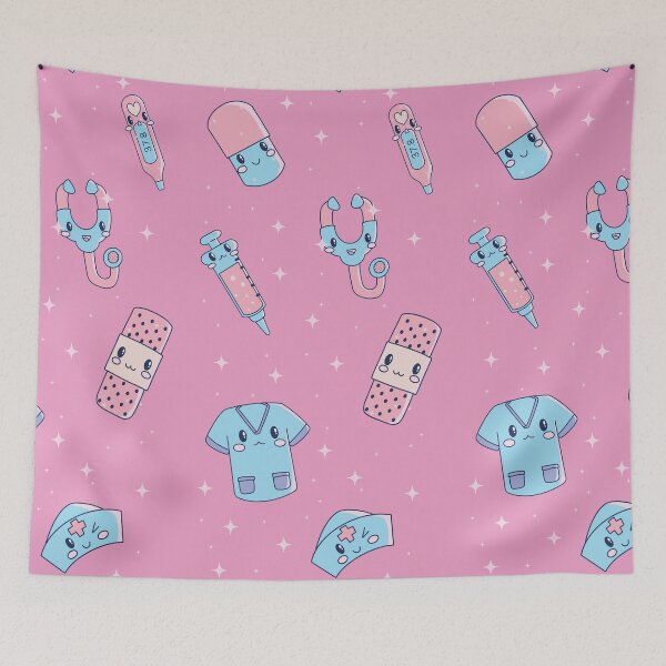 Item preview, Kawaii Nurse Pastel Pattern designed and sold by MrEddie10.