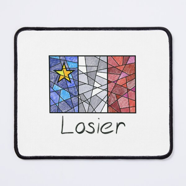 Item preview, Acadian Flag pastel mosaic Losier - Drapeau acadien mosaïque pastel vitrail Losier designed and sold by ColoursOfFrance.