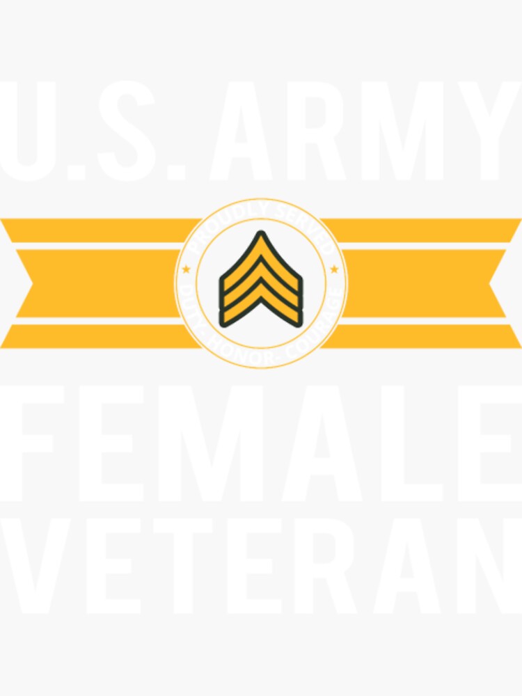 "Us army veteran flag female veteran" Sticker by davidbadillavi Redbubble