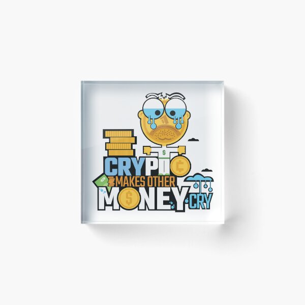 Item preview, Crypto Makes Other Money Cry Funny Joke tshirt Dollar Coin Crying Animation Fan Art designed and sold by doseofwin.