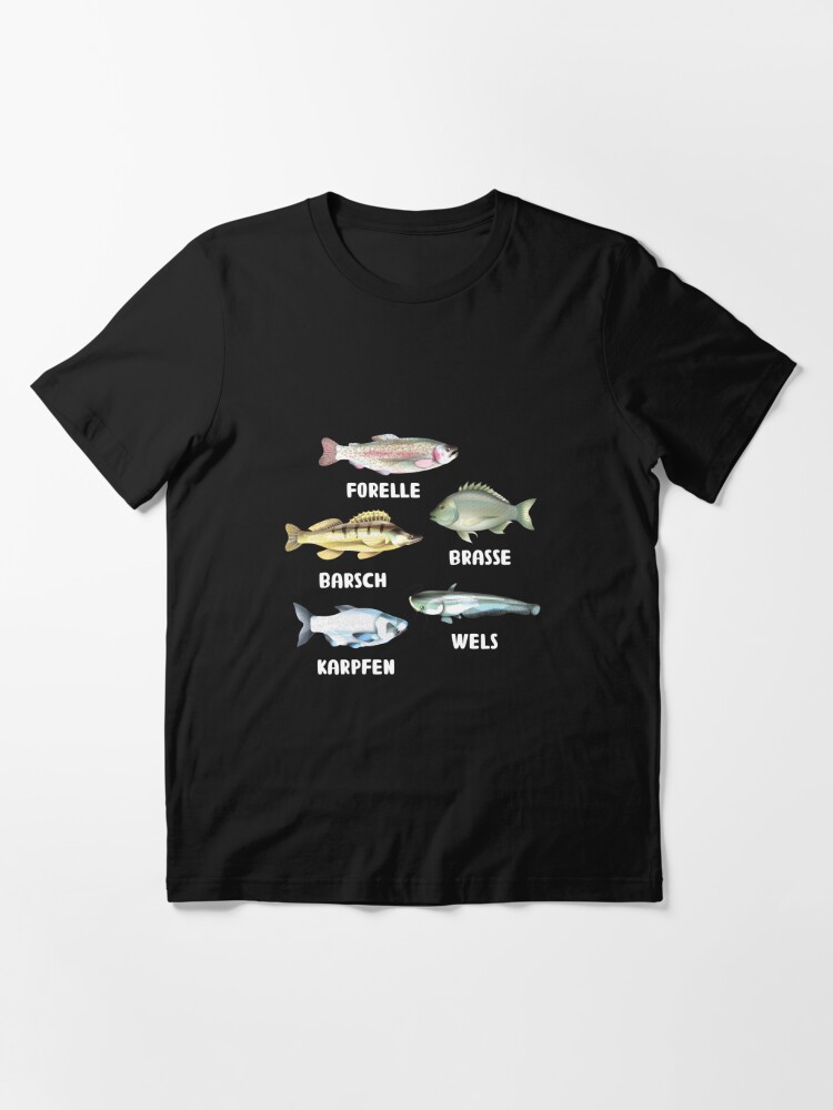 Fish species carp fisherman fishing gift angler Essential T-Shirt by Lenny  Stahl