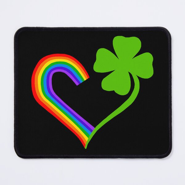 Item preview, Clover Rainbow Pride Irish Heart designed and sold by Deborah Camp.