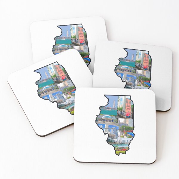 Item preview, Illinois Map Photo Collage designed and sold by Mbriannamarie.
